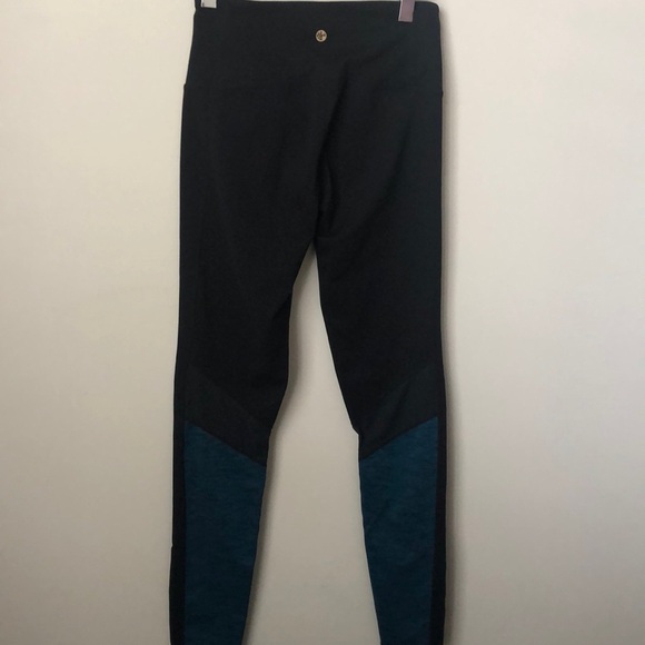 Manduka color block leggings teal & black XS - Picture 5 of 5